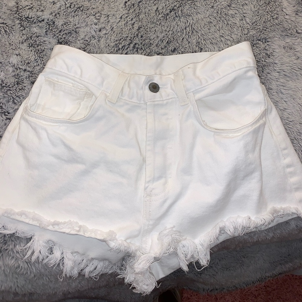 distressed denim shorts